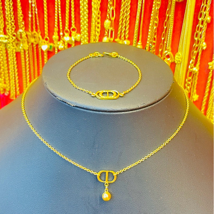 真金项链和手链套装 | KMDGold