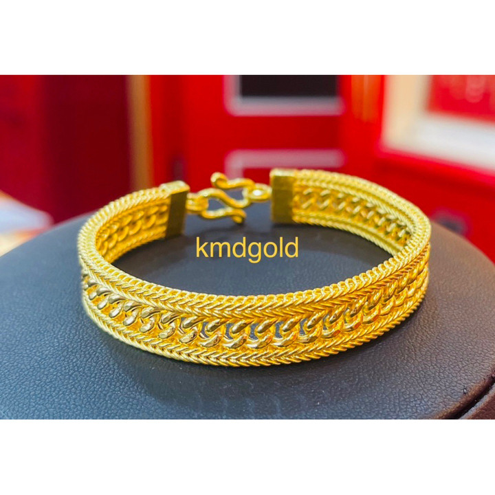 Genuine 1 Baht Gold Bracelet - KMDGOLD