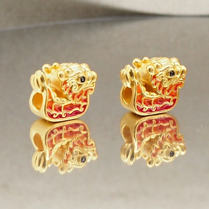 纯金安雅吊坠：迷你龙舟收藏品