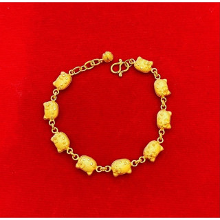 Pure 24k Gold Bracelet - KMDGold, Yaowarat Design