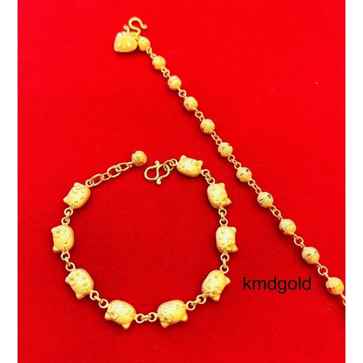 Pure 24k Gold Bracelet - KMDGold, Yaowarat Design