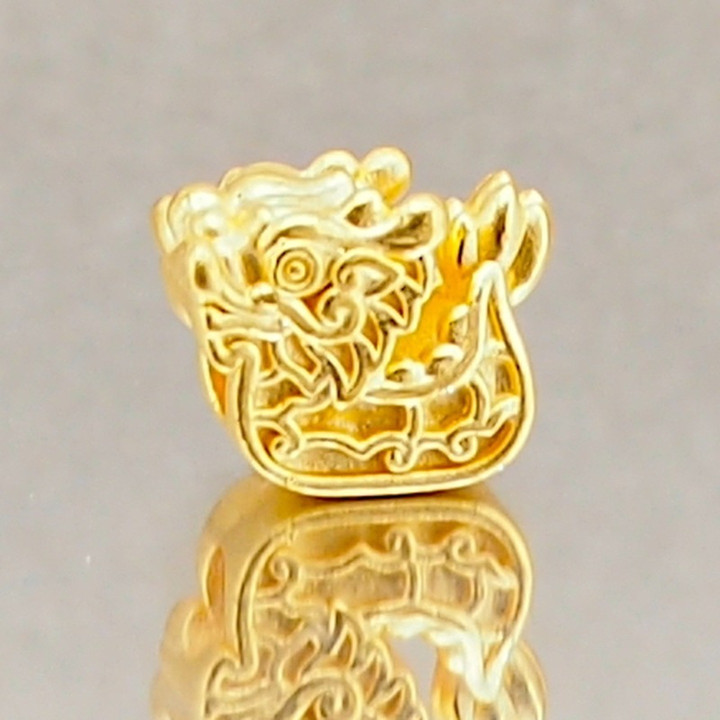 纯金安雅吊坠：迷你龙舟收藏品