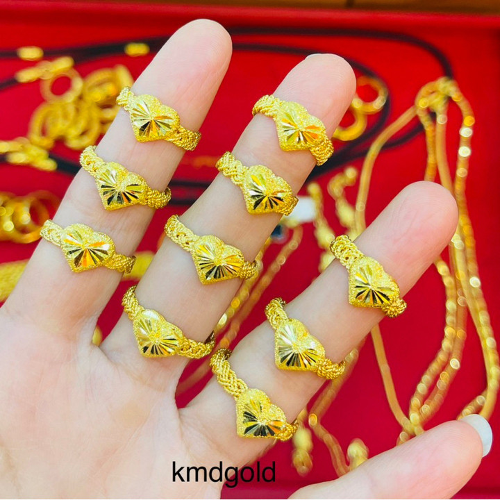 96.5%纯金戒指 | 编织蝴蝶结/心形设计