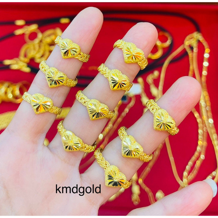 96.5%纯金戒指 | 编织蝴蝶结/心形设计