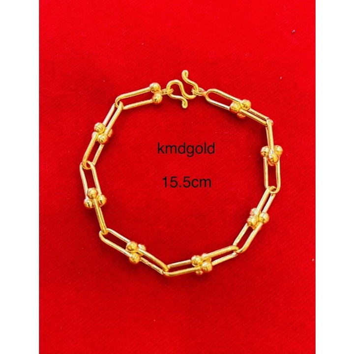 96.5% Pure Gold Bracelet - KMDGold Yaowarat Design