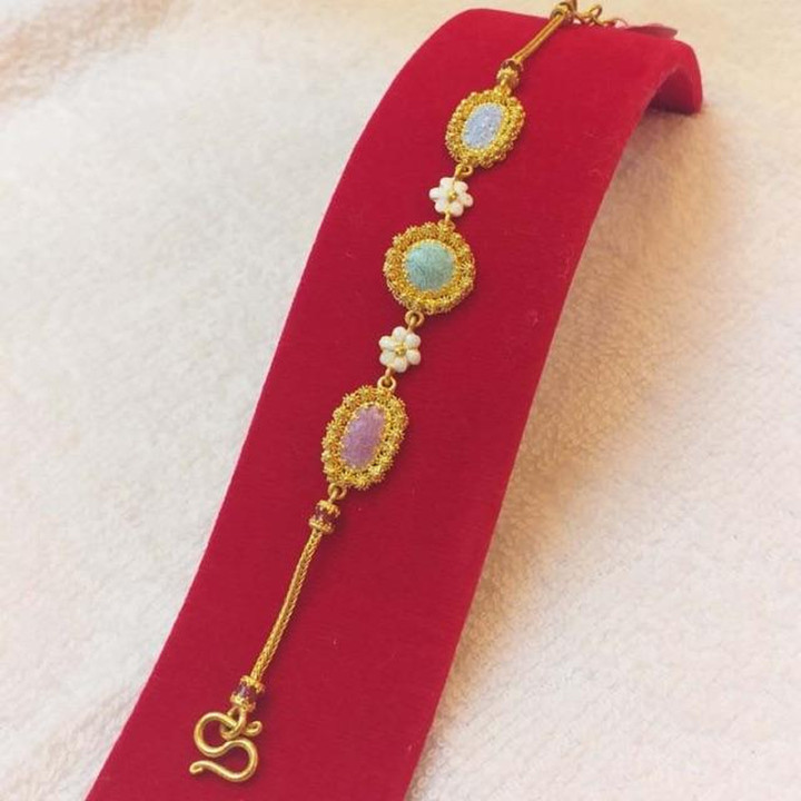 Pure Gold Bracelets | KMDGold - Enamel Designs