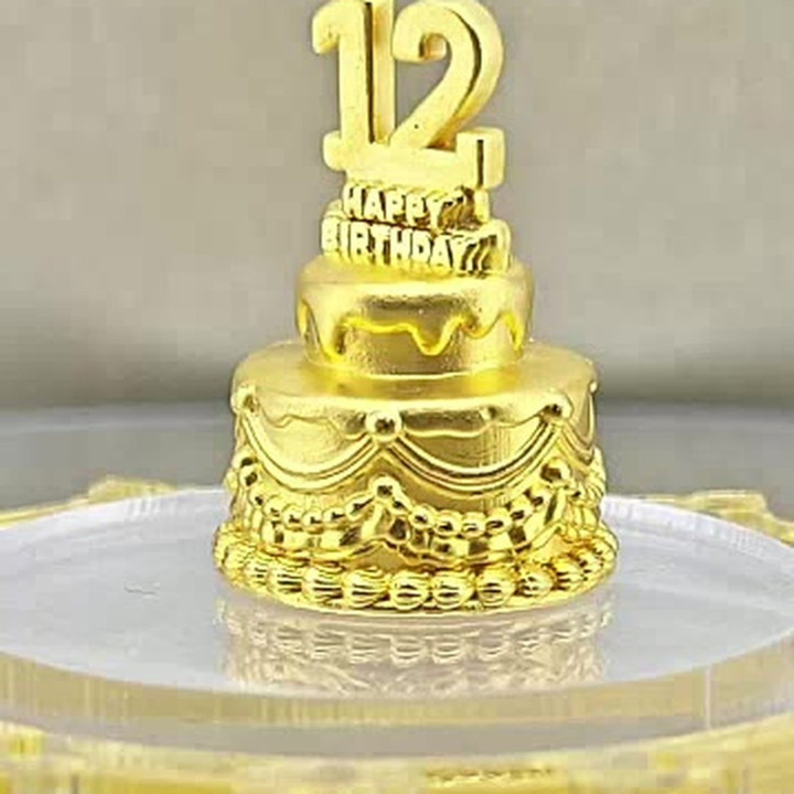 奢华黄金蛋糕：可食用24K纯金甜点