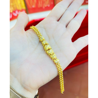 Genuine Gold 1-Salung Bracelet (14k, 3.75g)