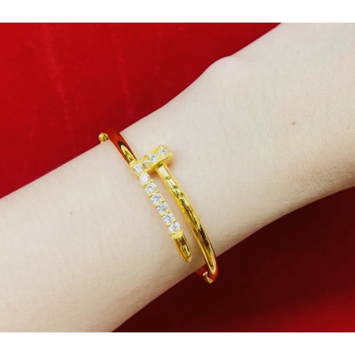 Genuine 1 Baht Gold Bracelet by KMDGold