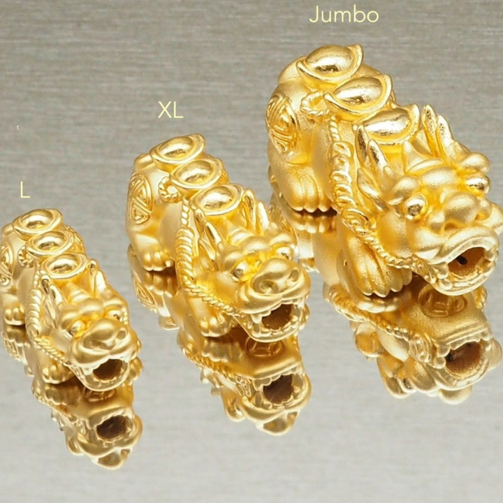 金貔貅护身符：特大号，99.9%纯金