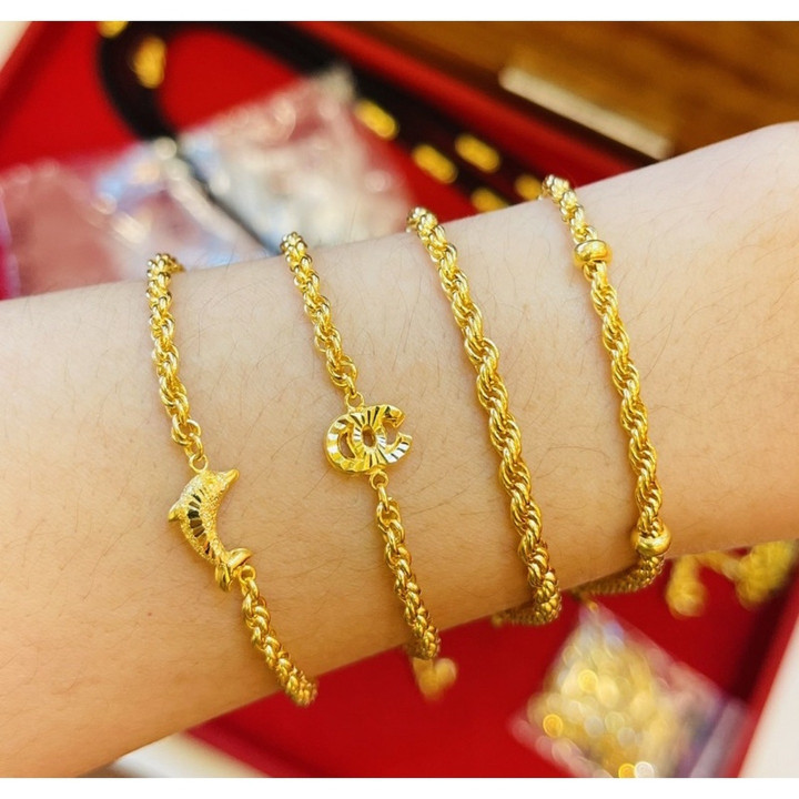 Twisted 14k Gold Bracelet - KMDGold Charm Design
