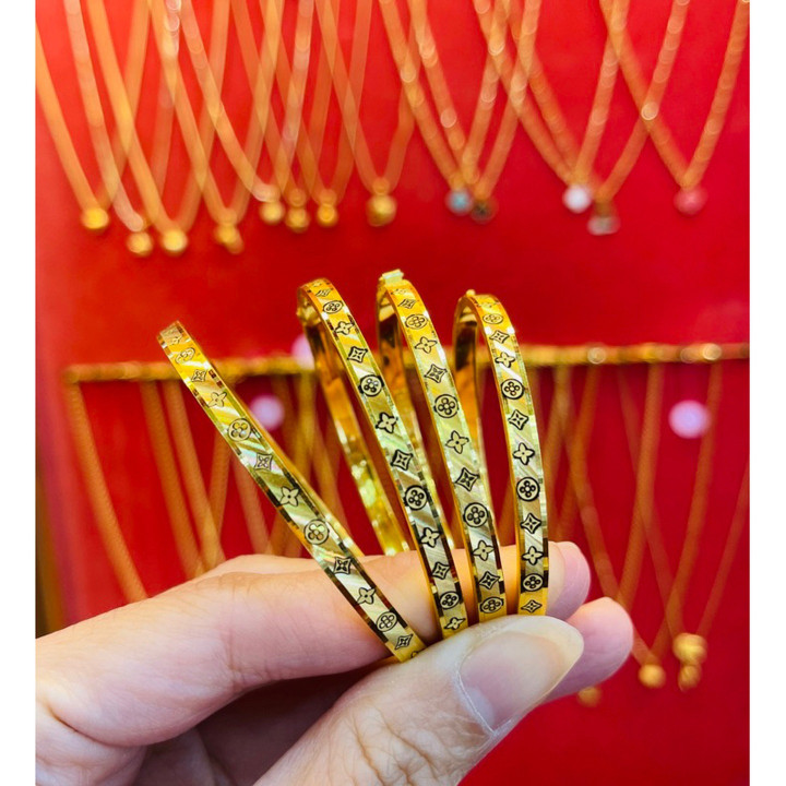 真金手镯 | 14K 双色设计