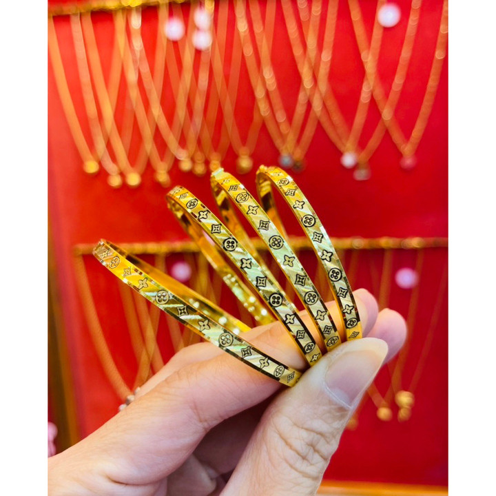 真金手镯 | 14K 双色设计