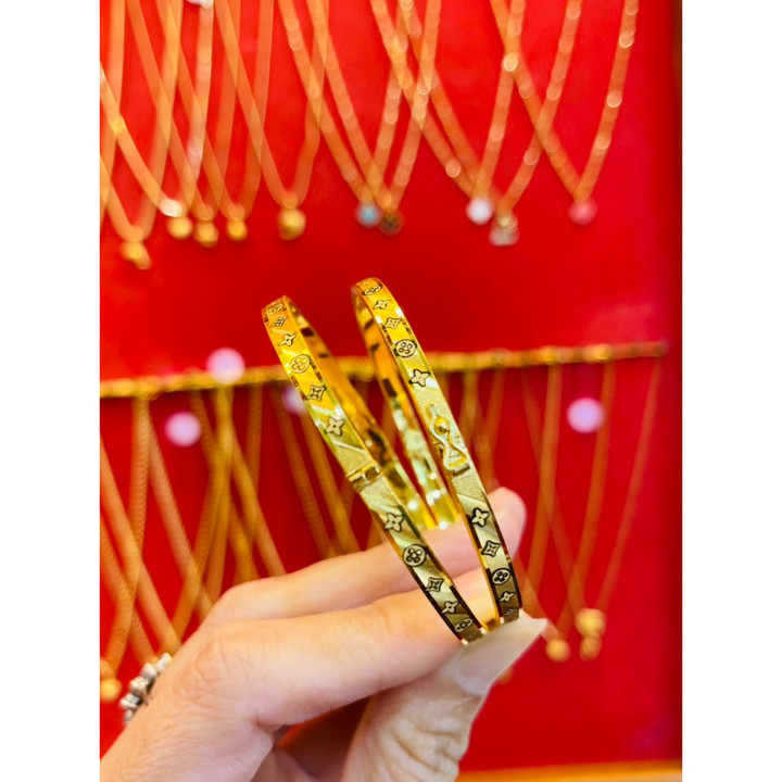 真金手镯 | 14K 双色设计