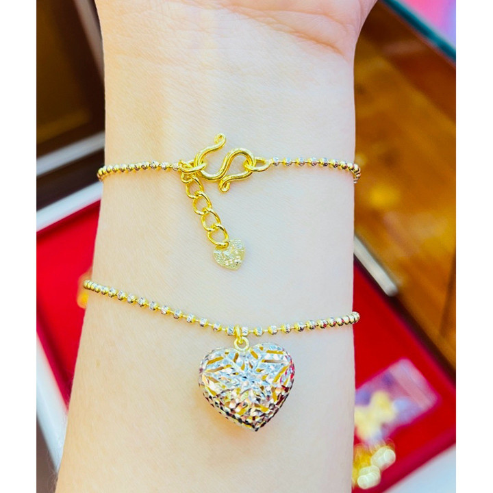 Genuine White Gold 2-Salung Bracelet | KMDGold