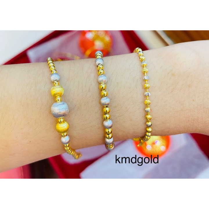Genuine White Gold 2-Salung Bracelet | KMDGold