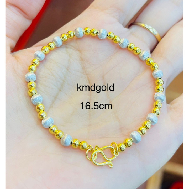 Genuine White Gold 2-Salung Bracelet | KMDGold