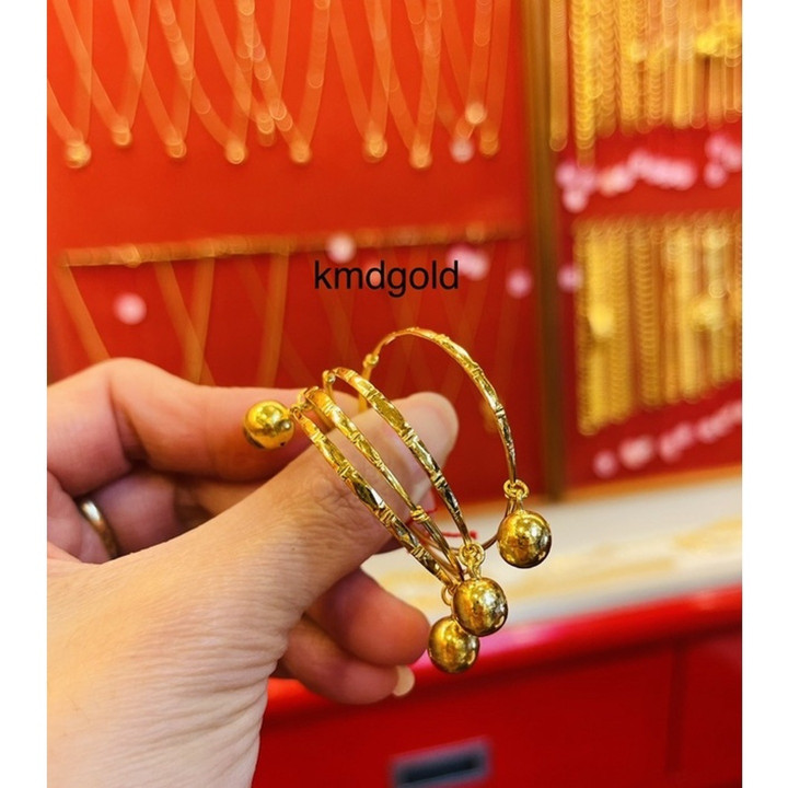 真金儿童脚链 | KMDGold | 2条