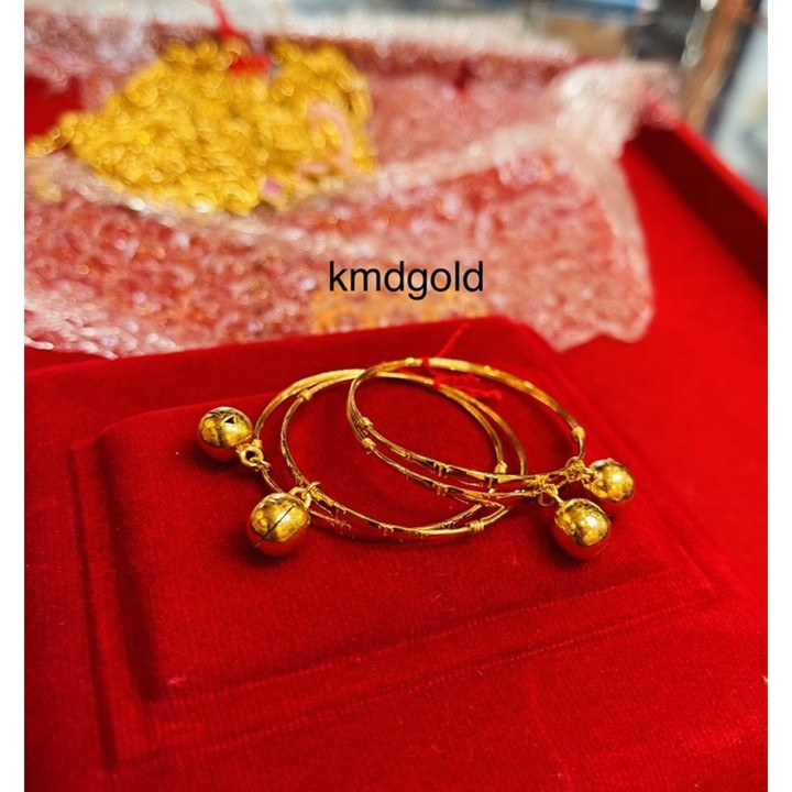 真金儿童脚链 | KMDGold | 2条