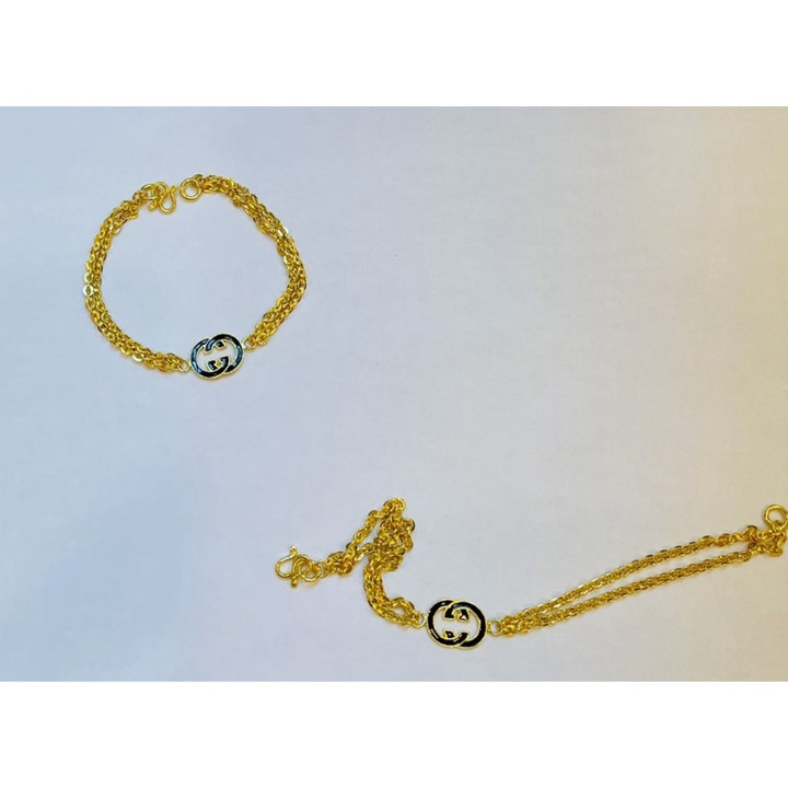 Genuine Gold Enamel Fashion Bracelet by KMDGold