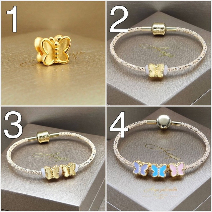 真金蝴蝶吊坠 | Anya 系列 | 奢华珠宝