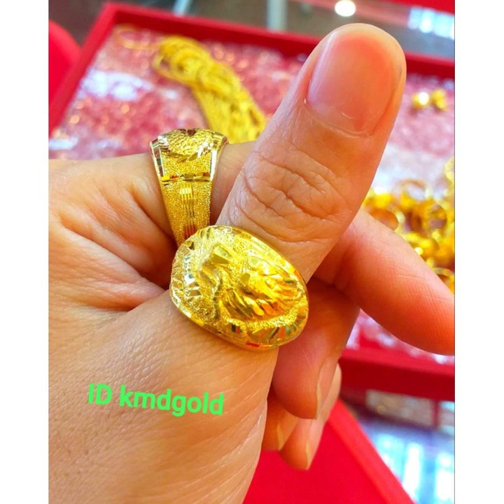 纯24K金龙形戒指 - KMDGold