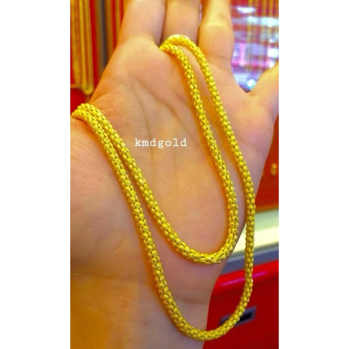 纯金项链 - KMDGold 24k，耀华力标准