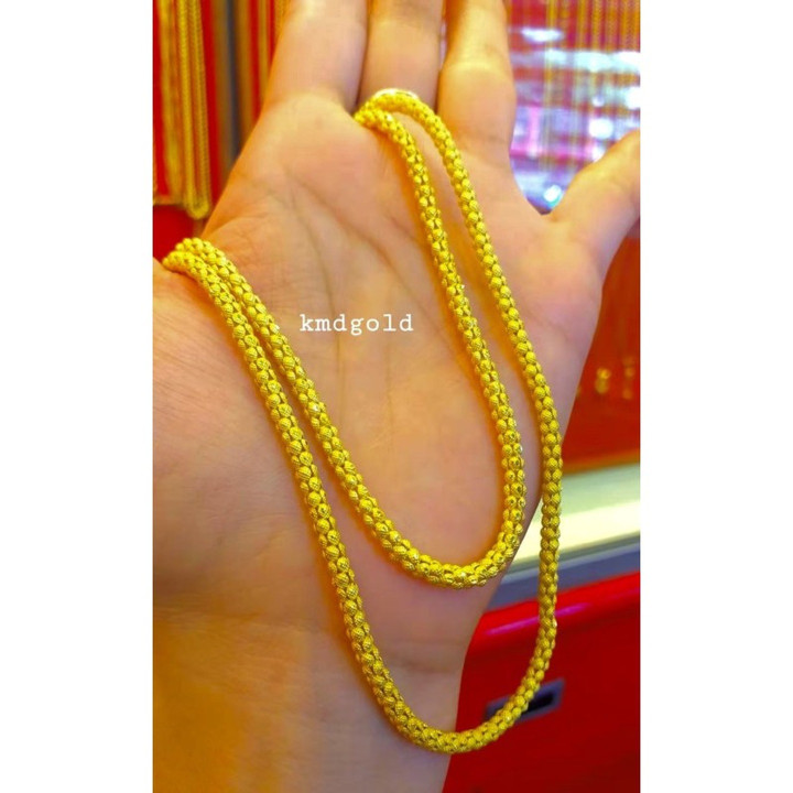 纯金项链 - KMDGold 24k，耀华力标准