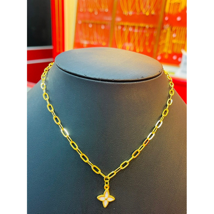 KMDGOLD 出品的正品 14k 金双排扣项链