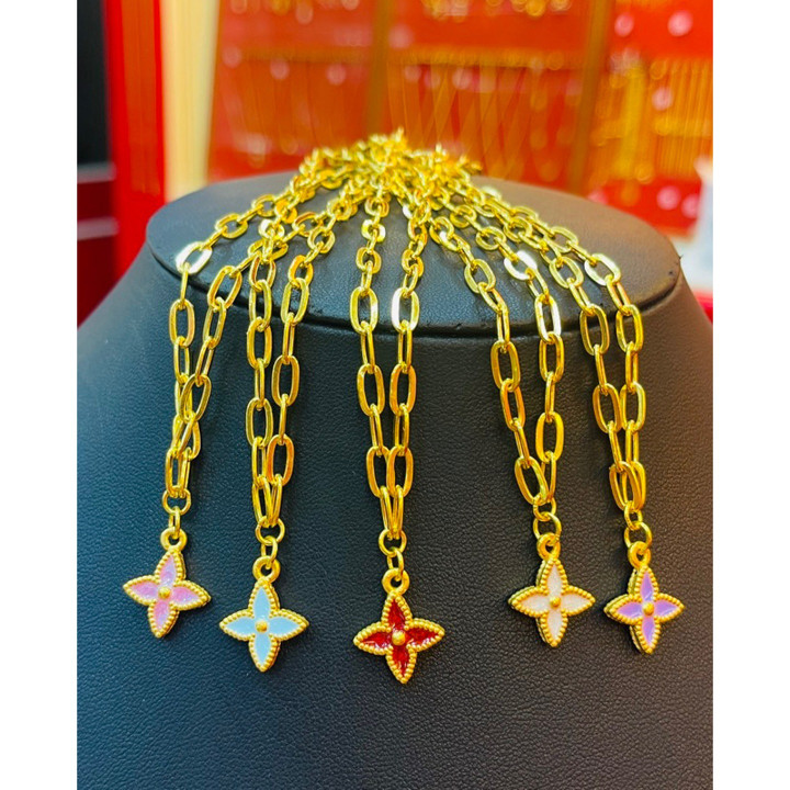 KMDGOLD 出品的正品 14k 金双排扣项链