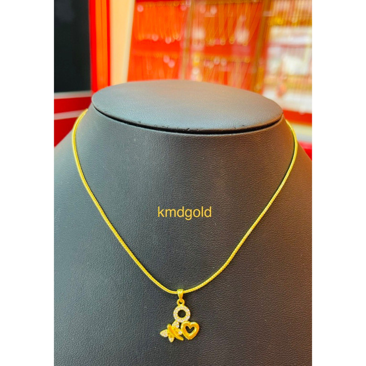 KMDGOLD 出品的正品 14k 金双排扣项链