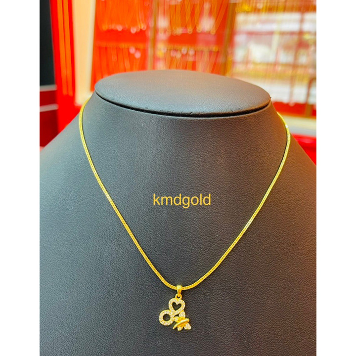 KMDGOLD 出品的正品 14k 金双排扣项链