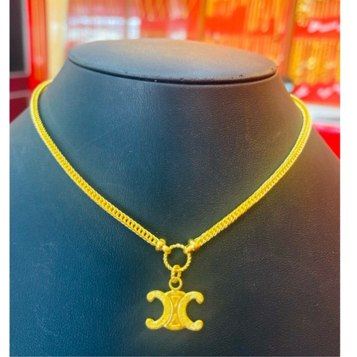 قلادة ياوورات أصلية من الذهب الخالص عيار 1 باهت