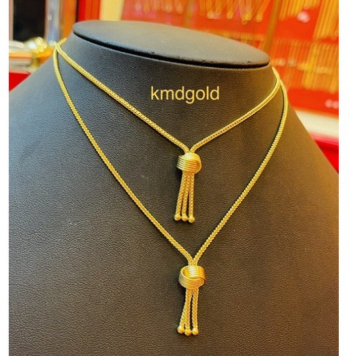 قلادة ياوورات أصلية من الذهب الخالص عيار 1 باهت