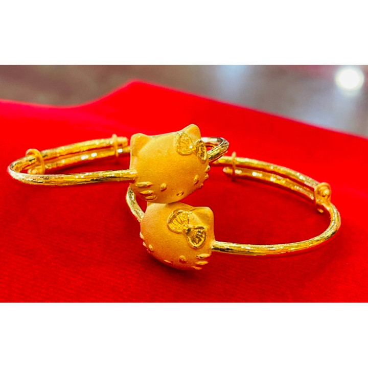 儿童金手镯 | 14K 真金 | 含保修卡