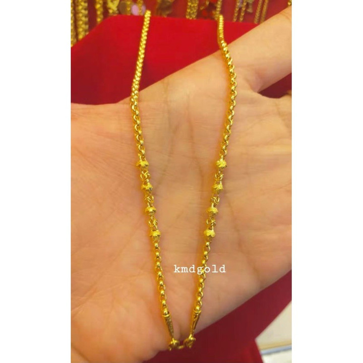 纯金 2-Salung 项链 (7.5 克) - KMDGold