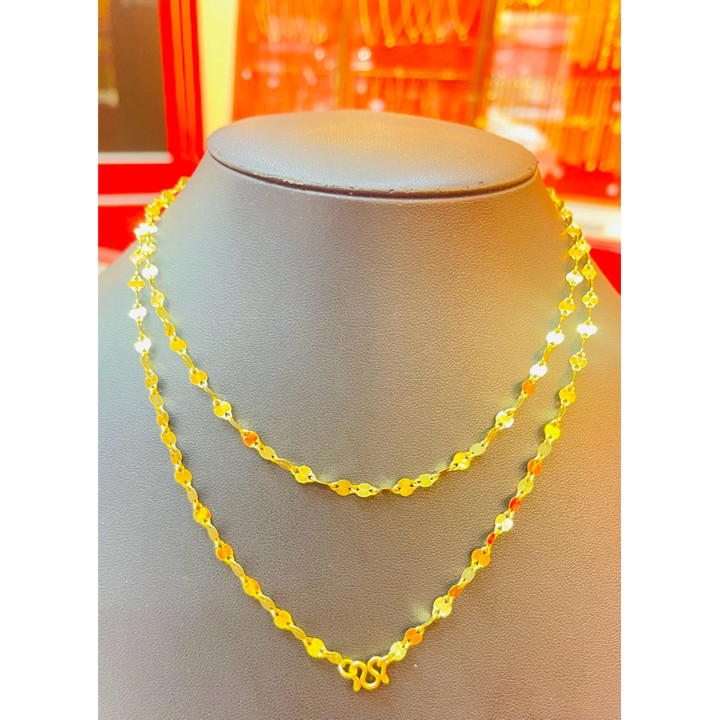 纯金 2-Salung 项链 (7.5 克) - KMDGold