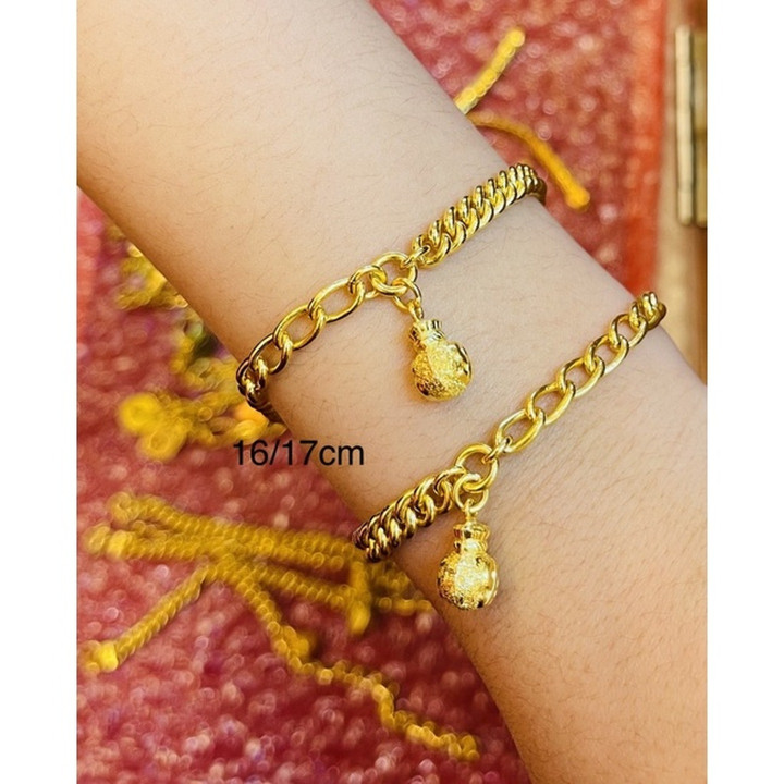 95.5% Pure Gold Bracelet | Fashion Pendant Design