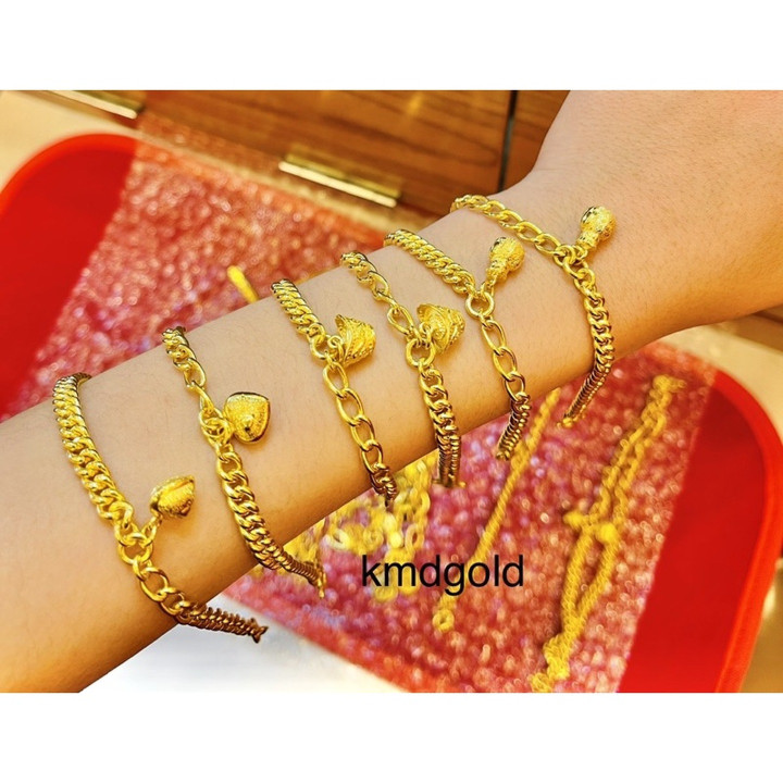 95.5% Pure Gold Bracelet | Fashion Pendant Design
