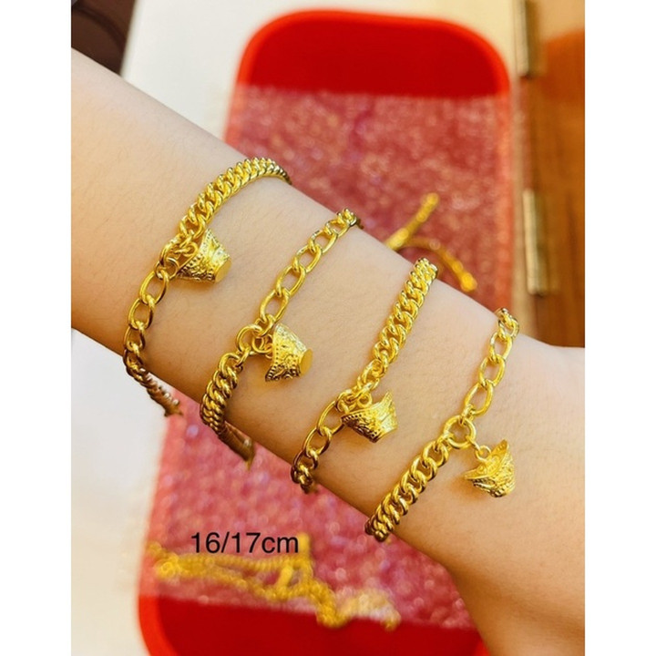 95.5% Pure Gold Bracelet | Fashion Pendant Design