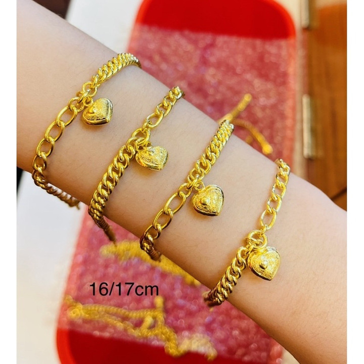 95.5% Pure Gold Bracelet | Fashion Pendant Design