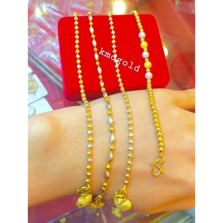 Genuine White Gold 2-Salung Bracelet by KMDGold