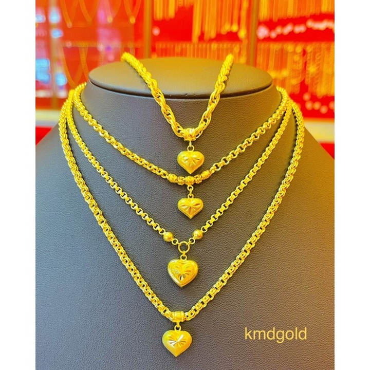 96.5% Pure Gold Necklace - KMDGold Pendant Design