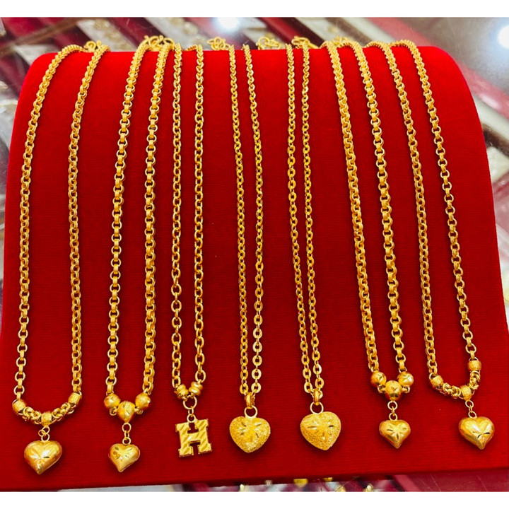 96.5% Pure Gold Necklace - KMDGold Pendant Design