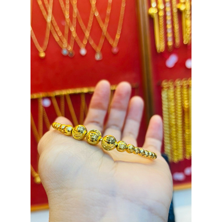 96.5% Pure Gold Bead Bracelet - KMDGold Yaowarat Standard
