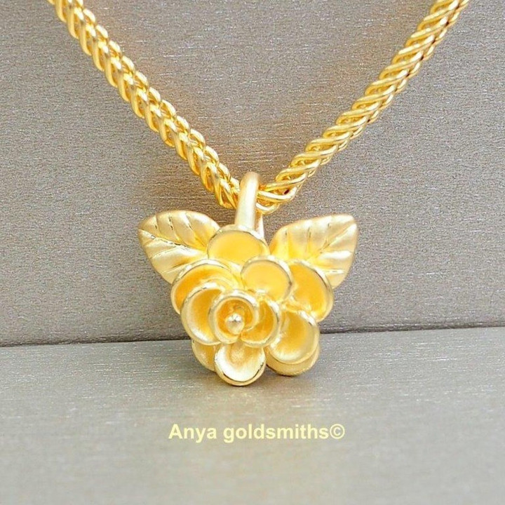 纯金茉莉花吊坠 - Anya 高级珠宝