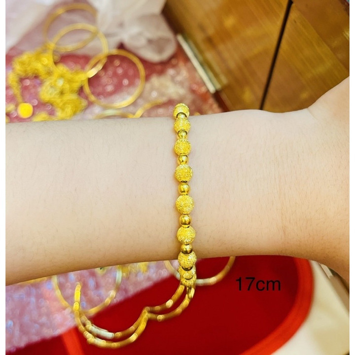 96.5% Pure Gold Bead Bracelet - KMDGold Yaowarat Standard