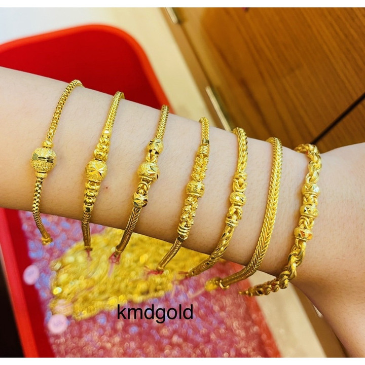 真金奔驰设计手镯 - KMDGold