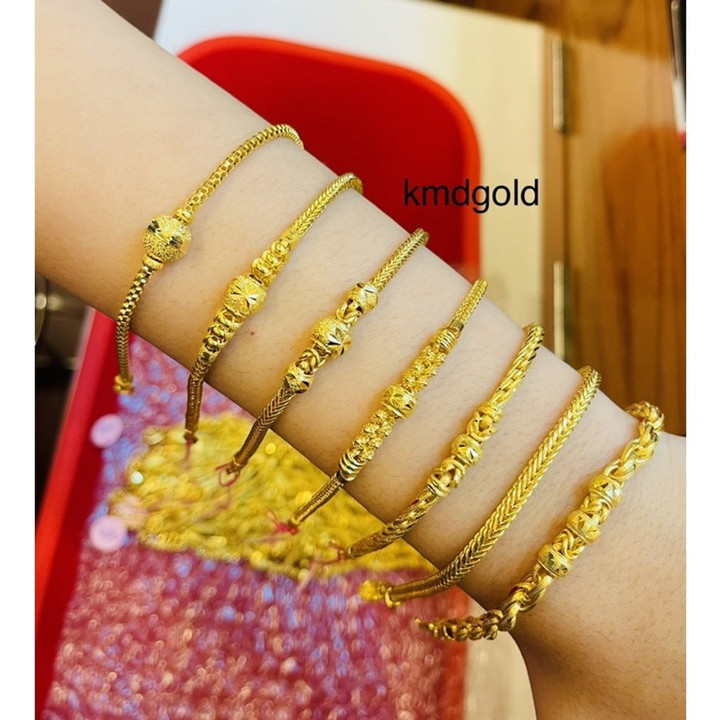 真金奔驰设计手镯 - KMDGold